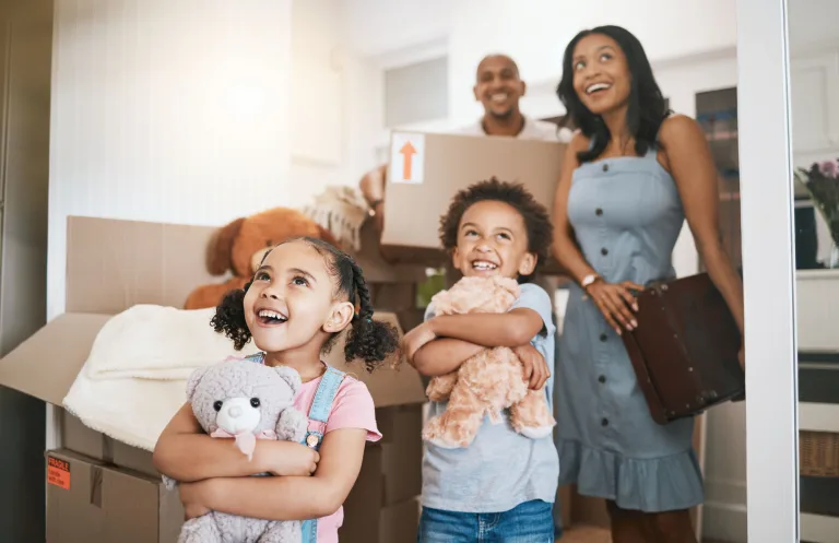 Family moving into home.